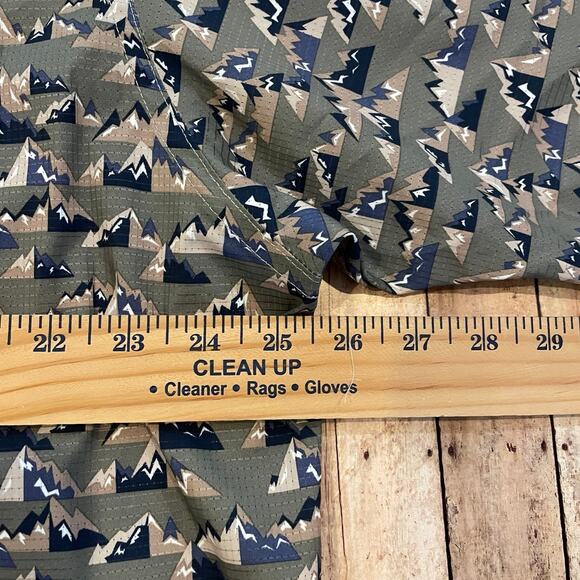 NWT Solaris Men's Mountain Motif Button-up Short Sleeve Shirt Sz: XL - Picture 10 of 10